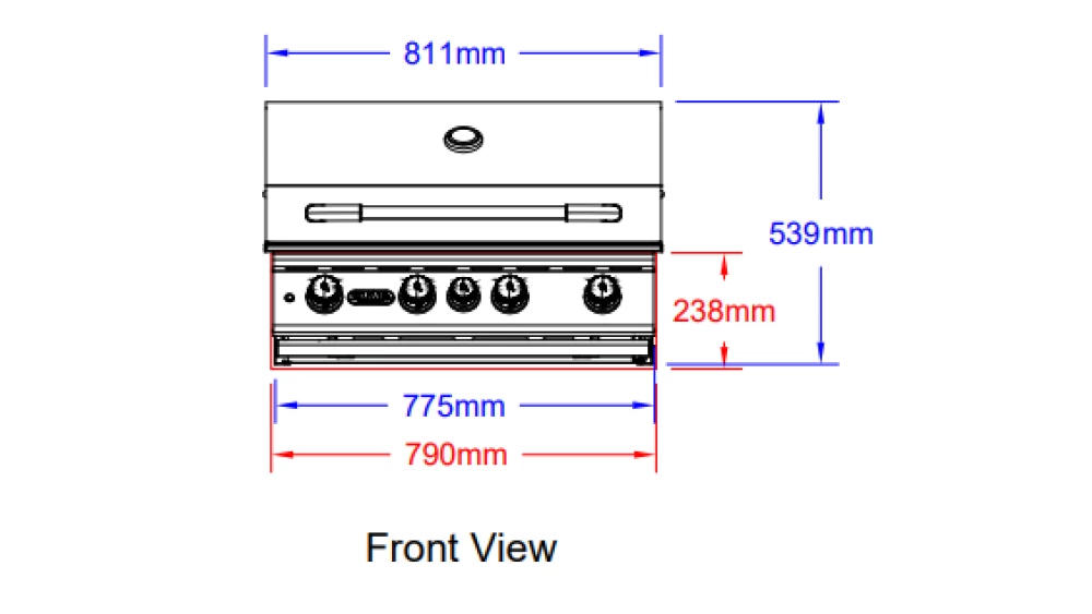 Bull Angus Built In LPG Gas BBQ 5 Bull Angus Built In LPG Gas BBQ - Image 3