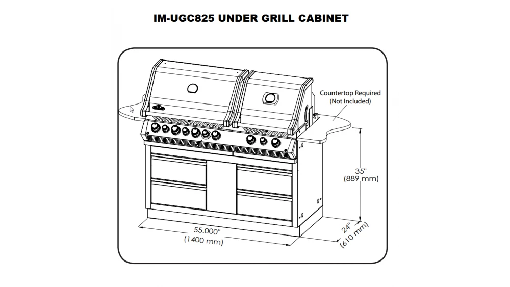 Napoleon Oasis 400 - PRO825 - Island Gas BBQ - Free Rotisserie 6 Napoleon Oasis 400 - PRO825 - Island Gas BBQ - Free Rotisserie - Image 4