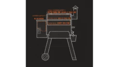 Traeger - Pro 22 Pellet BBQ - Free Cover & Folding Front Shelf -THE BBQ SHOP Interior20Dimensions 1000x563 1