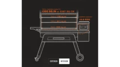 Traeger - Timberline D2 1300 Pellet BBQ - Free Cover -THE BBQ SHOP Interior20Dimensions 1000x563 2