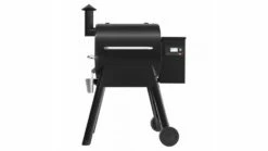 Traeger - Pro D2 575 Pellet BBQ - Free Cover & Folding Front Shelf -THE BBQ SHOP P57520Blck Front 1000x563 1