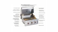 Sunstone Ruby Series 3 Burner Built In Gas BBQ -THE BBQ SHOP Ruby3B 21 1000x563 1