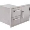Whistler Grills Stainless Steel Door And Double Drawer Combo -THE BBQ SHOP double drawer door combo 1000x563 1