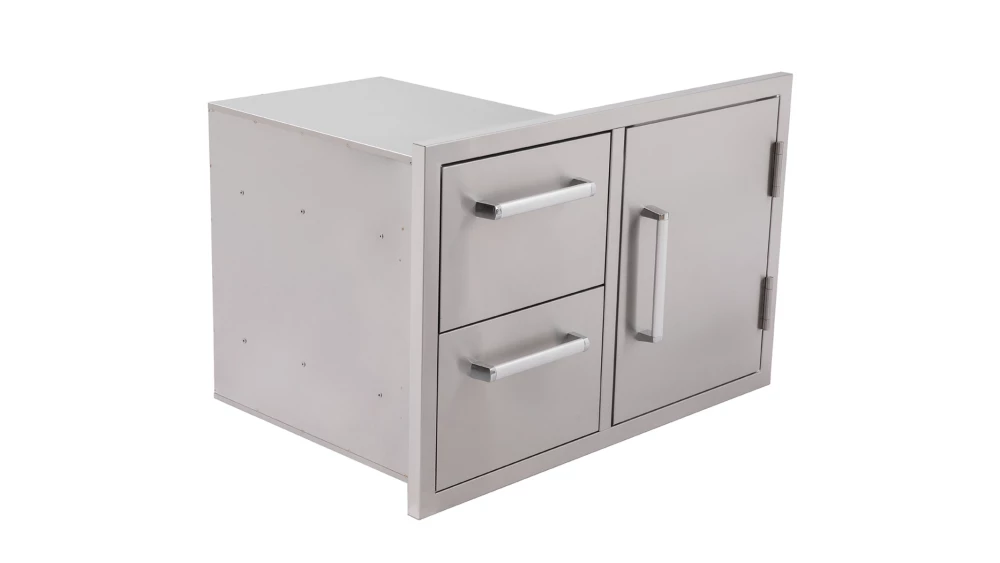 Whistler Grills Stainless Steel Door And Double Drawer Combo 3 Whistler Grills Stainless Steel Door And Double Drawer Combo