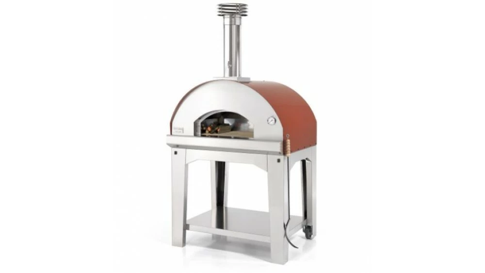 Fontana - Mangiafuoco Wood Pizza Oven With Trolley - Rosso 3 Fontana - Mangiafuoco Wood Pizza Oven With Trolley - Rosso