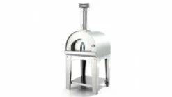 Fontana - Margherita Wood Pizza Oven With Trolley - Stainless Steel
