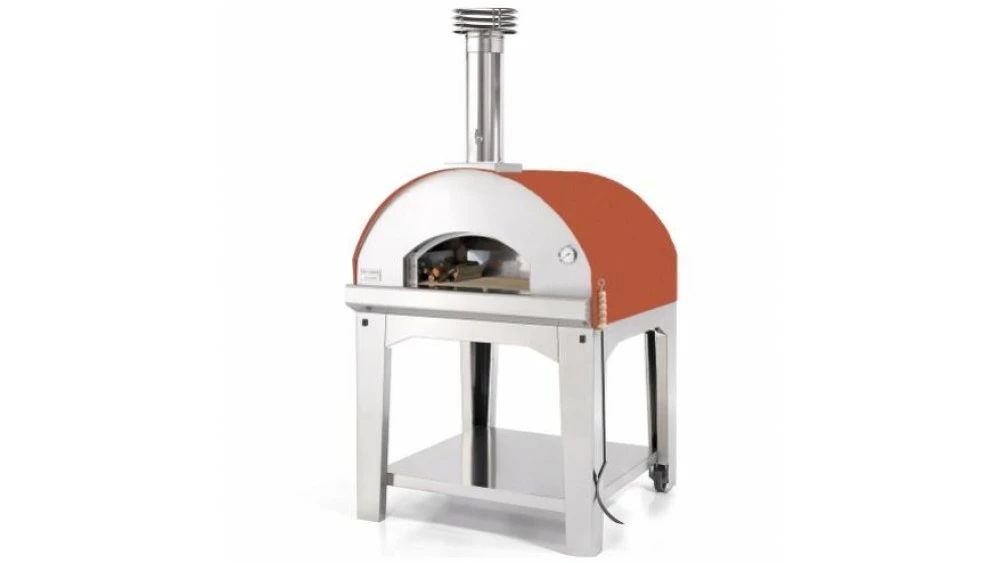 Fontana - Marinara Wood Pizza Oven With Trolley - Rosso 3 Fontana - Marinara Wood Pizza Oven With Trolley - Rosso