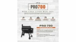 Traeger - Pro D2 780 Pellet BBQ - Free Cover & Folding Front Shelf -THE BBQ SHOP pro780 capture 1000x563 1