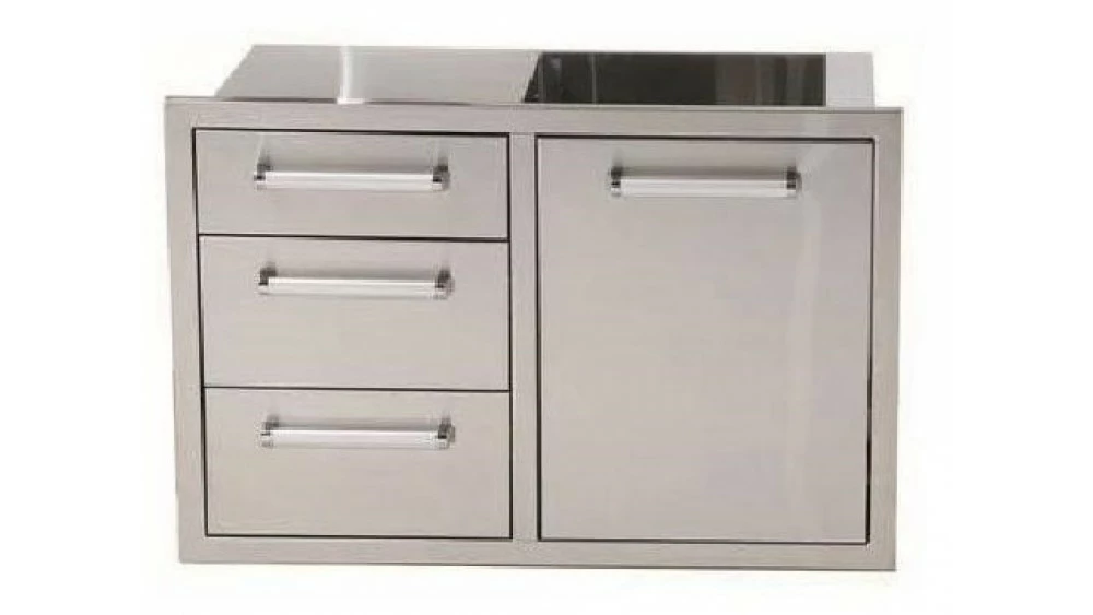 Whistler Grills Stainless Steel Triple Drawer And Waste Combo 3 Whistler Grills Stainless Steel Triple Drawer And Waste Combo